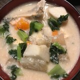かす汁⭐鮭のあらと焼き豆腐入り